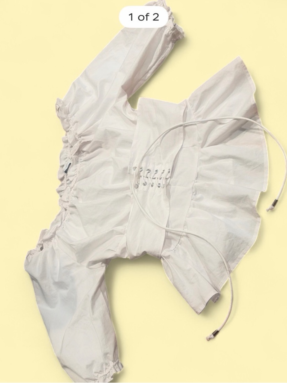 NY&C White Off-Shoulder Peplum Corset Top